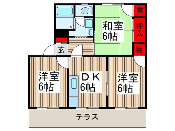 さくら通りハウスⅠの物件間取画像